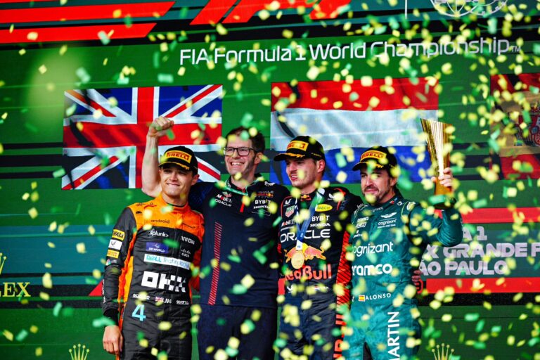 Read more about the article F1, Brazilia: Max Verstappen se impune la Interlagos! Fernando Alonso reușește o cursă „magică”. Lando Norris obține un nou podium.